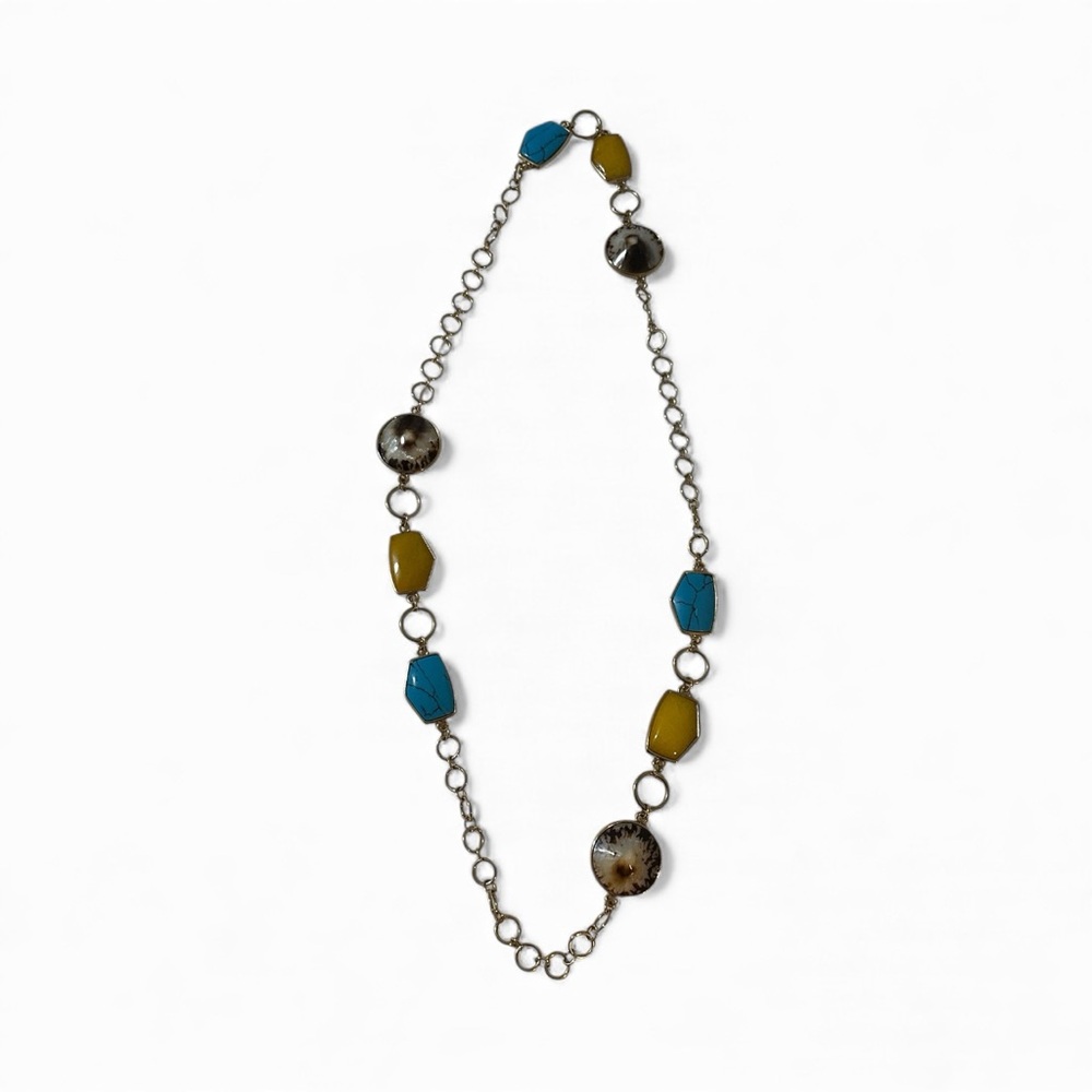 kate spade multicolor stones Necklace with gold pated - Picture 4 of 5